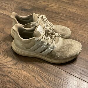 Adidas Tan Athletic Shoes with Boost Cushioning